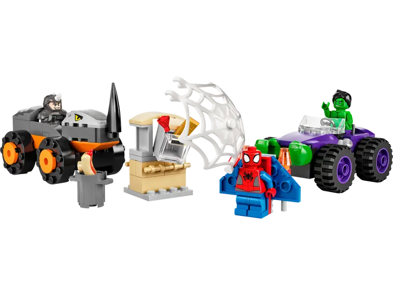 Le combat des camions Hulk contre le rhino